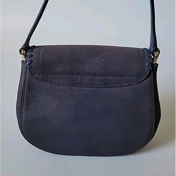 Kate Spade Adalise Crossbody Saddlebag Purple Pebbled Leather Chic Elevated - Picture 4 of 15